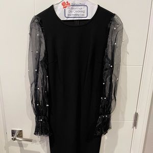 Black pearl sleeve shein dress size small